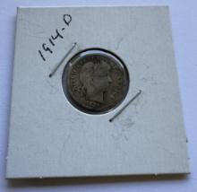 1914-D BARBER DIME COIN