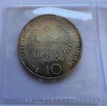 1972-G GERMANY 10 MARK COIN - XX OLYMPIC GAMES-MUNICH 72