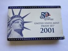 2001 UNITED STATED MINT PROOF  SET COINS