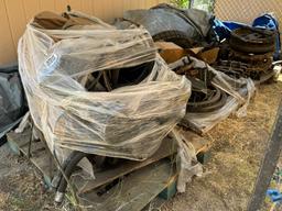 3 Pallets of tank parts, including engine for tank, OT-810 TANK WW2
