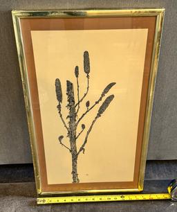 Framed Drawing with Metallic Golden Frame (15x25)