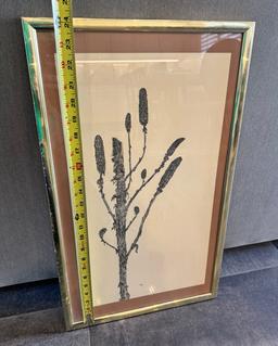 Framed Drawing with Metallic Golden Frame (15x25)