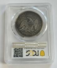 1871-CC Seated Liberty Dollar Coin – PCGS Genuine Repaired VF Detail