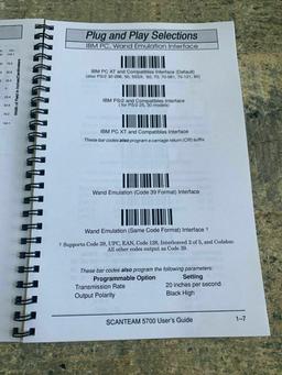 5700 Scanteam Laser Scanner WELCH ALLYN User Guide , Scan Codes Book