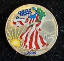 2000 $1 American Silver Eagle 1oz Colorized 1 Dollar Silver Coin