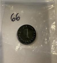 1942 German 1 Reichspfennig Coin – WWII Era Collectible