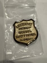 Vintage Lieutenant School Safety Patrol Shield Pin – Emblem Insignia