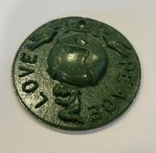 Vintage 1971 Genuine Jade Peace Love Coin – Kimberly Gems, Coin Size