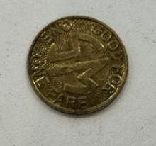 1 Zone Fare - Santa Monica California - Municipal Bus Lines Token