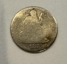 1800s Antique Seated Liberty Dime Coin