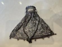 Vintage Mesh Coin Purse with circular Metal Lid