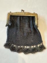Vintage Mesh Coin Purse with Ornate Clasp