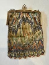 Vintage 1920's Whiting & Davis Mesh Coin Purse with Ornate Clasp
