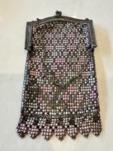 Antique Whiting & Davis Mesh Coin Purse with Ornate Clasp