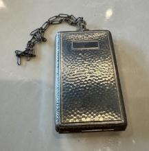 Vintage 1930s Rectangle Guilloché Enamel Dance Purse Compact