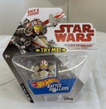 Hot Wheels Star Wars Battle Rollers Luke Skywalker X-Wing Fighter Diecast Collectible