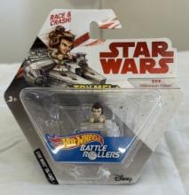 Hot Wheels Star Wars Battle Rollers Rey Millennium Falcon Diecast Collectible