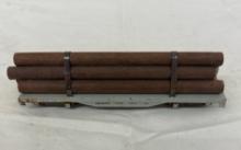 American Flyer 605 Flat Car with Log Load – Vintage S Gauge Train Collectible