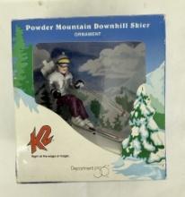 Powder Mountain Downhill Skier ORNAMENT Action Figure