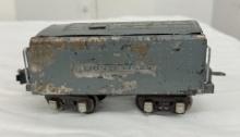 Lionel Prewar O-Gauge 265T Gunmetal Gray Tender – Vintage Miniature Train Car Collectible