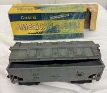 American Flyer 924 Jersey Central Gray Covered Hopper – Vintage Miniature Train Car Collectible