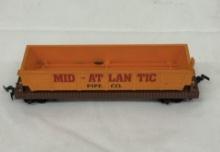 Tyco H744 HO Mid Atlantic Pipe Company Dump Car – Vintage Miniature Train Collectible
