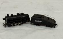 Santa Fe Prewar Locomotive and Tender – Vintage Miniature Train Collectible