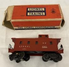 Lionel 6357 Illuminated SP-Type Caboose – Postwar Tinplate Miniature Train Collectible