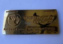 1 Kilo Gold Bar Facsimile – World Gold Council Replica Display Piece