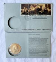 1976 Bicentennial First Day Cover American Revolution Thomas Jefferson Coin