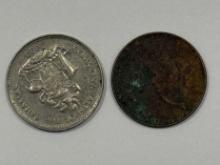 Set of Two Collectible Coins - 2000 Commonwealth of the Bahamas Coin