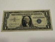 1957 B $1 One Dollar Silver Certificate – Blue Seal Note