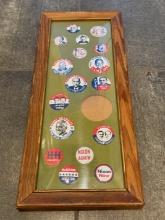 Vintage Framed U.S. Presidential Campaign Button Collection