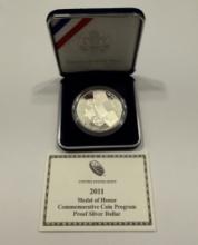 2011 Medal of Honor Commemorative Coin Program Proof Silver Dollar