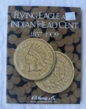 1857–1909 Flying Eagle and Indian Head Cent Coin Collectible Album - Empty