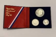 1976 United States Bicentennial Silver Proof Set – 3-Coin in Case