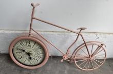 Vintage-Style Decorative Clock in Metal Bicycle Designz
