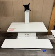 Adjustable Mobile TV Stand - Floor Mount for Horizontal & Vertical Screens