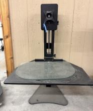 Adjustable Mobile TV Stand with Rotating Bracket - Floor Mount for Horizontal & Vertical Screens