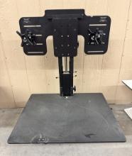 Adjustable Mobile TV Stand with Rotating Bracket - Floor Mount for Horizontal & Vertical Screens