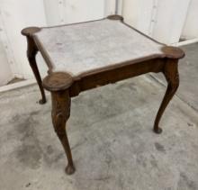 Vintage Walnut Wood Georgian Style Game Table
