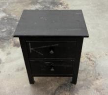 Modern Black Wooden Nightstand