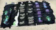 Lot of New Shirts – Various Styles, Prints, and Sizes – Black and White Colors