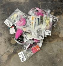 Lot of New Luggage Tags with Ties and Useful Assorted Items