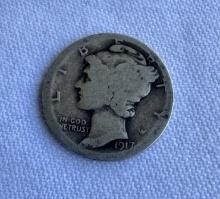 1917 Mercury Dime Coin