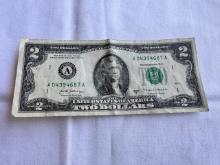 2017-A United States Two Dollar Note – Green Seal