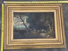 Vintage Painting by Vincent Blair – Wall Art in Wood Frame