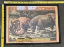 Framed Original 1960 Circus Poster – Forepaugh & Sells Brothers - Vintage Wall Art 20x14.5