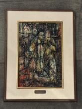 Framed Artistic Painting – Collectible Home Wall Art – Decorative Interior Piece 13.5x17