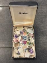 Lot of Assorted Postage Stamps – Collectible in Case